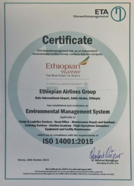 ISO 14001:2015 Environmental Management System Certificate