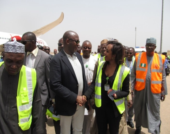 Ethiopian B787 Dreamliner Touches Down At Kaduna, Nigeria March 9, 2017