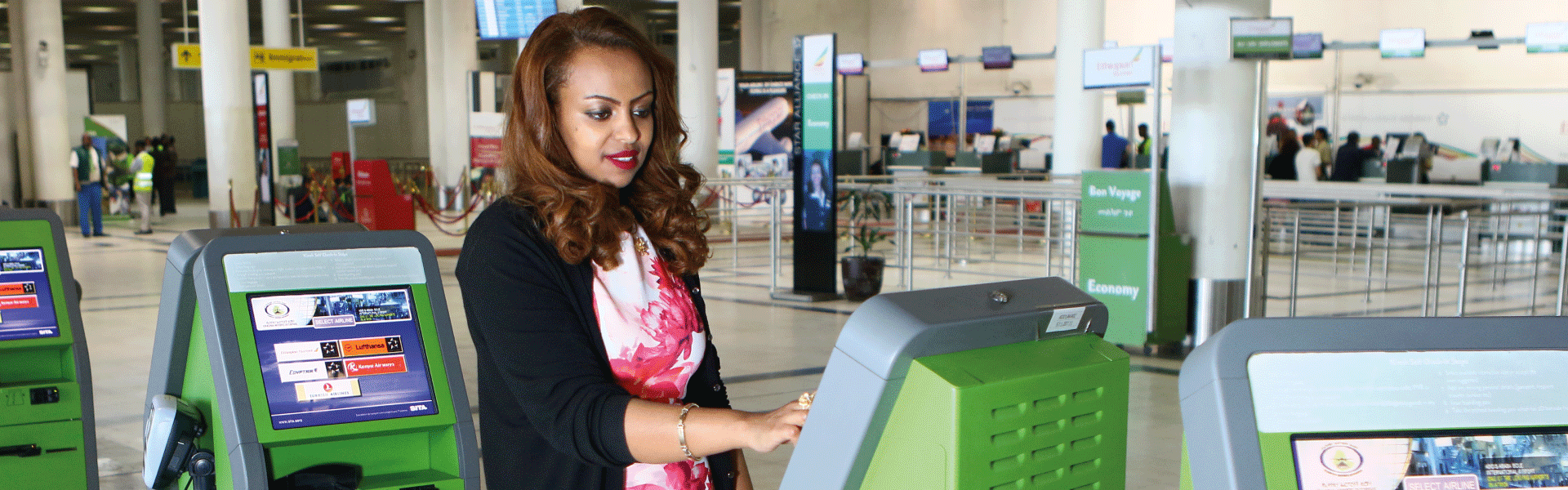 Ethiopian Airlines Ground Service Check-in kiosk